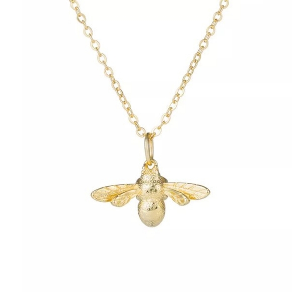 !NEW Gold Bee Necklace | 18k/.925 Adjustable Size - Picture 11 of 16